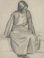 William McCance, SEATED WOMAN, Pencil, authenticated by the Artist's widow, Dr Margaret McCance, on the label verso