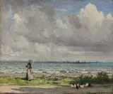 William Wells, FISH IN THE BAY, oil on canvas