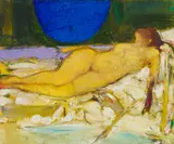 Robin Philipson, WOMAN RESTING - APHRODITE, oil on board