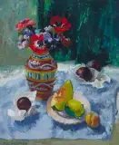 Mary Nicol Neill Armour, STILL LIFE WITH ANENOMES, oil on canvas