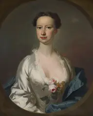 Allan Ramsay, HALF-LENGTH PORTRAIT OF A YOUNG WOMAN SAID TO BE MISS LETTICE BERRIDGE, oil on canvas
