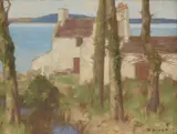 David Gauld, KIRKCUDBRIGHT FARM, oil on canvas board
