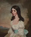 Henry Raeburn, HALF-LENGTH PORTRAIT OF MISS MAITLAND IN WHITE DRESS WITH BLUE SASH
