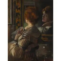 George Henry, THE TORTOISESHELL MIRROR, oil on canvas