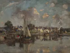 William Stewart MacGeorge, KIRKCUDBRIGHT HARBOUR, oil on canvas