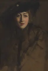 John Lavery, MRS BROWN-POTTER, Oil on board