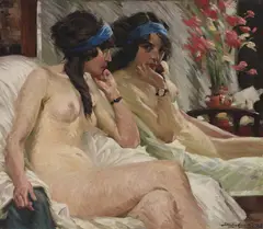 Stanley Cursiter, THE MIRROR, oil on canvas