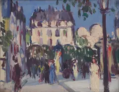 John Duncan Fergusson, PLACE DE L’OBSERVATOIRE, 1907, oil on canvas board