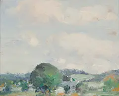 John Duncan Fergusson, MIDDAY, PEEBLES, oil on board