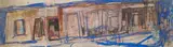 Joan Eardley, TENEMENTS - BLUE WINDOWS, Mixed media on conjoined sheets