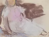 Joan Eardley, THE PINK AND WHITE DRESS, Pastel