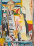John Bellany, SCOTTISH SOIREE, oil on canvas