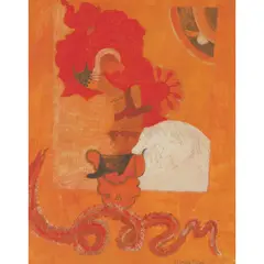Victoria Crowe, GEORGE AND THE DRAGON, 1967, mixed media on paper