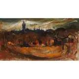 James Watt, GLASGOW UNIVERSITY FROM KELVINGROVE PARK, oil on canvas