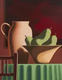 Gordon K. Mitchell, STILL LIFE OF PEAR AND JUG, 1989, oil on canvas
