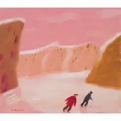 Robert Maclaurin, IN THE SNOW, GOREME, TURKEY, 1986, oil on board