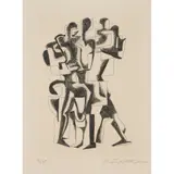Ossip Zadkine, CUBISTIC WOMAN, Etching, 17/75