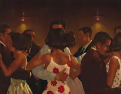 Jack Vettriano, A MARVELLOUS NIGHT FOR A MOONDANCE, 1990, oil on board