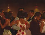 Jack Vettriano, A MARVELLOUS NIGHT FOR A MOONDANCE, 1990, oil on board