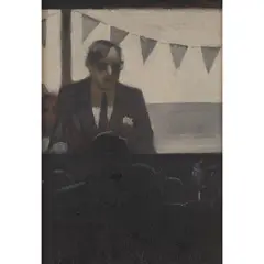 Jack Vettriano, AT THE MOVIES, oil on canvas board