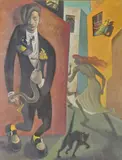 John Byrne, SNAKE CHARMER, pastels and chalks on paper