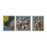 Gerard Morris, THE WHALE (TRIPTYCH), 1988, acrylic on board