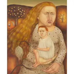 Helen Flockhart, FALL, FALLING, FALLEN?, oil on canvas
