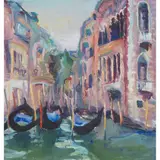 Josephine Hutson Graham, VENETIAN BACKWATER, gouache on paper