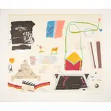 Elizabeth Blackadder, STILL LIFE WITH WOODEN PUZZLES (ALLAN 13), 1983, Lithograph and screenprint with chine collé, 15/75