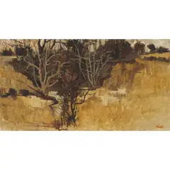 James Watt, LANDSCAPE, WINTER TREES, oil on canvas