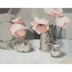 Ethel Walker, PALE POPPIES, gouache and watercolour