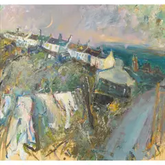 Lillian Neilson, MOONRISE OVER CATTERLINE, oil on board