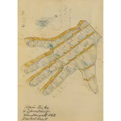 Paul Neagu, KAUS RINKE HAND (41 CELLS), 1971, mixed media
