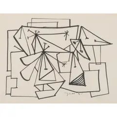 William Gear, UNTITLED -1948, ink on paper
