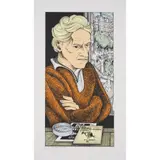 Alasdair Gray, BILL SKINNER IN HIS OTAGO STREET HOME, 2011, Screenprint, 12/50