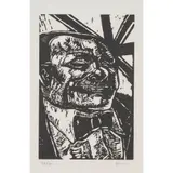 Peter Howson, UNTITLED, FROM 'CRISPIN JACKSON: A HERO OF THE PEOPLE', 1987, Linocut, 33/40