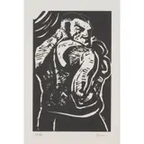 Peter Howson, BOXER, FROM 'CRISPIN JACKSON: HERO OF THE PEOPLE', 1987, Linocut, 33/40