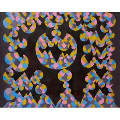 BIO-FORM, SUMMER, 1976 by William Gear, oil on canvas, sold Aug 2025