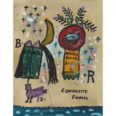 Alan Davie, COMPOSITE FORMS, 2004, gouache on paper