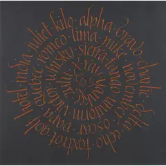 Jamie Sargeant, PHONETIC ALPHABET, 2000, Hand-carved Welsh slate