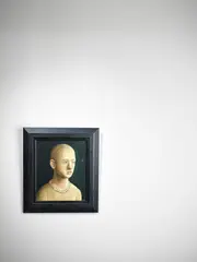 John Kirby, MAN WITH PEARL NECKLACE, Oil on canvas