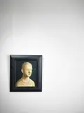 John Kirby, MAN WITH PEARL NECKLACE, Oil on canvas