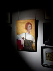 John Kirby, STRAPPY DRESS, 1981, oil on canvas