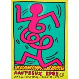 Keith Haring, MONTREUX JAZZ POSTER (YELLOW), 1983, Screenprint