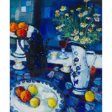 Mary Gallagher, THE SPOTTED COFFEE POT, oil on canvas