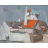 Gordon Bryce, SUMMER SQUALL, ALDEBURGH, 1990, oil on canvas