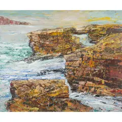 Peter McLaren, SKIPI GEO, ORKNEY, oil on board