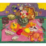 David McClure, STILL LIFE WITH MOMENTO MORI, 1986, oil on board