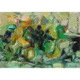 John Houston, STILL LIFE WITH GRAPES, oil on board