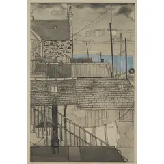 Frances Walker, HARBOUR CHANNEL, ABERDEEN, Etching, 15/40